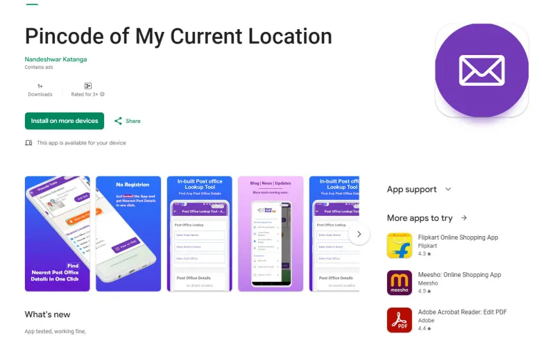 We Have Published the "Pincode of My Current Location" Android App – Now Available on the Google Play Store!